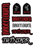 NEW! RAGEFLOWER Vinyl Stickers