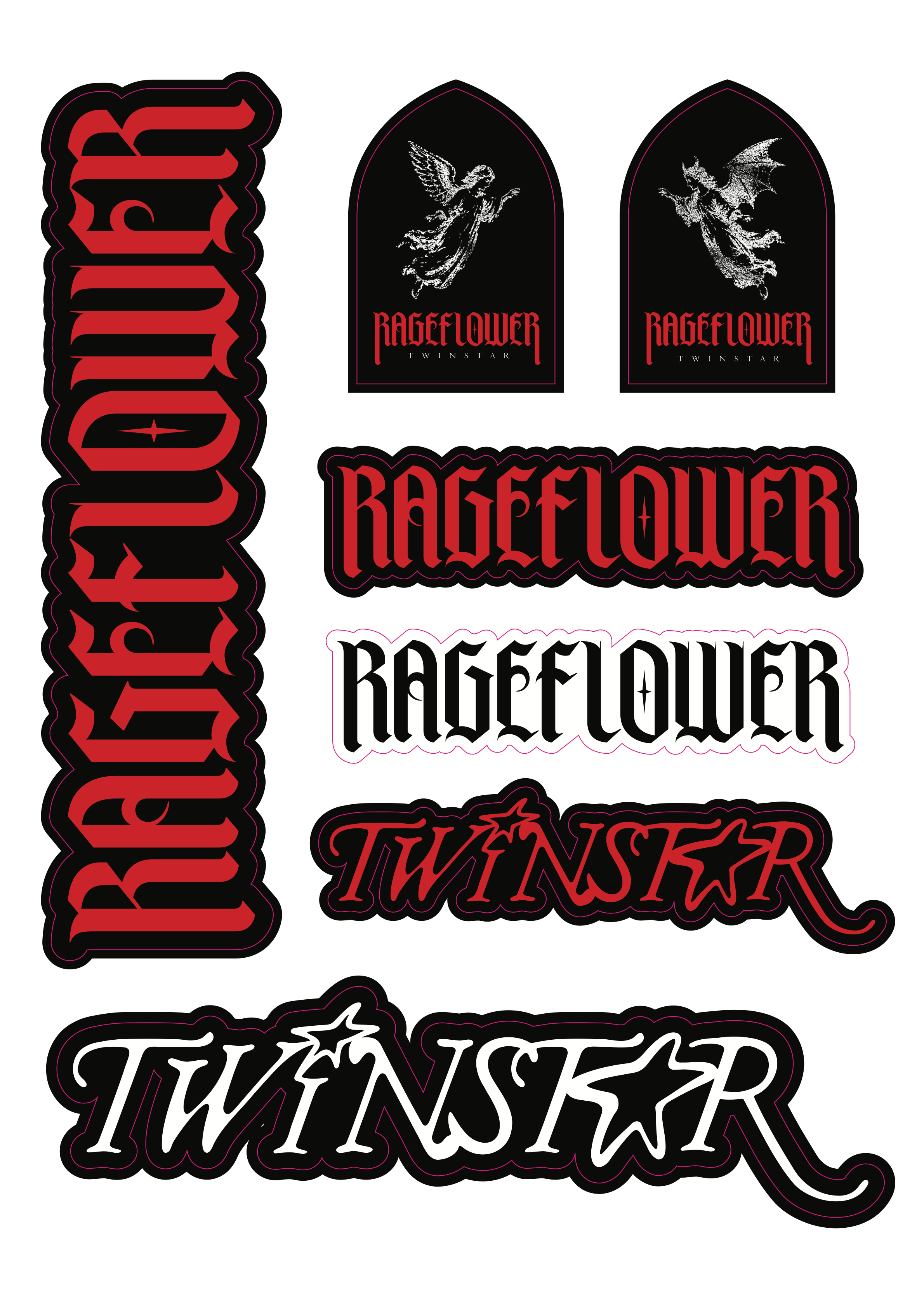 NEW! RAGEFLOWER Vinyl Stickers